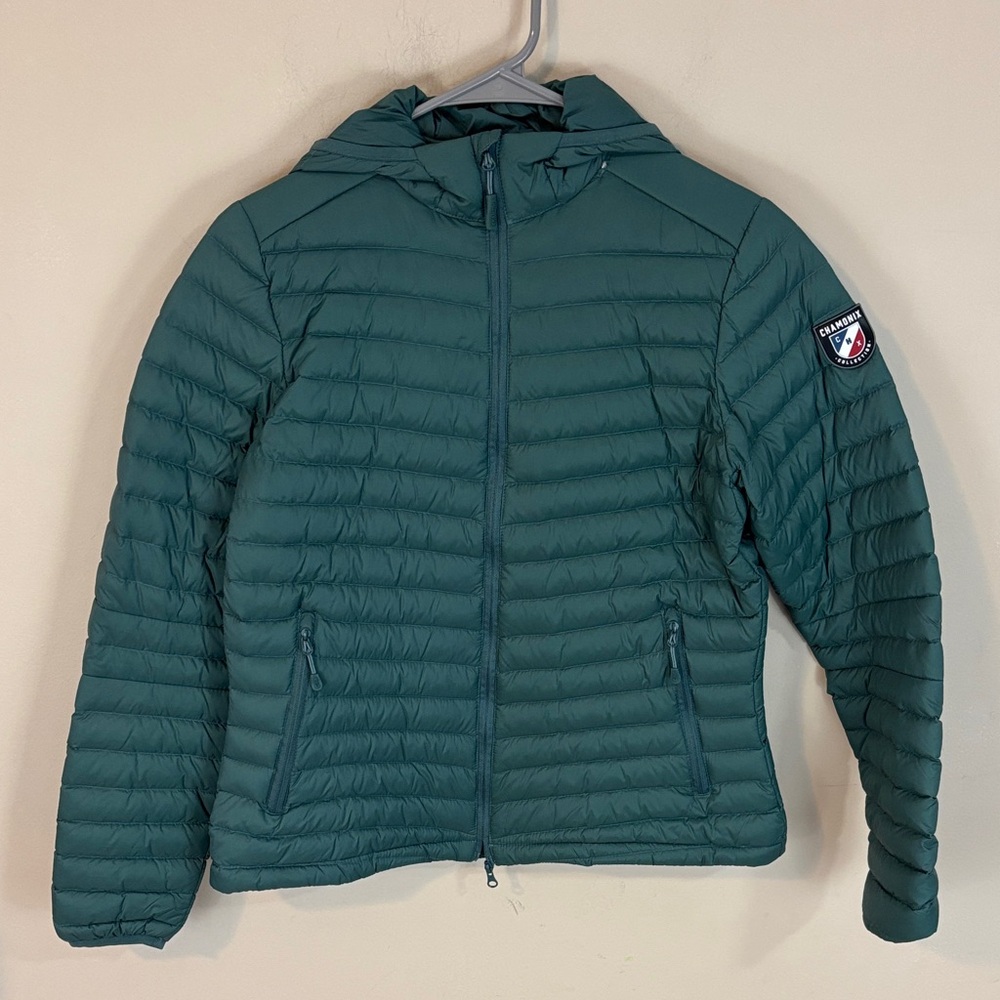 Chamomile Collection Green Hooded Packable Down Puffer Size Small